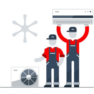 Ilmalämpöpumpun asennus yhdellä sisäyksiköllä